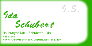 ida schubert business card